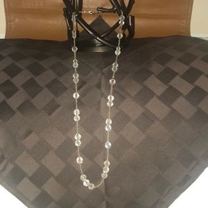 30" CLEAR CRYSYAL LIKE NECKLACE